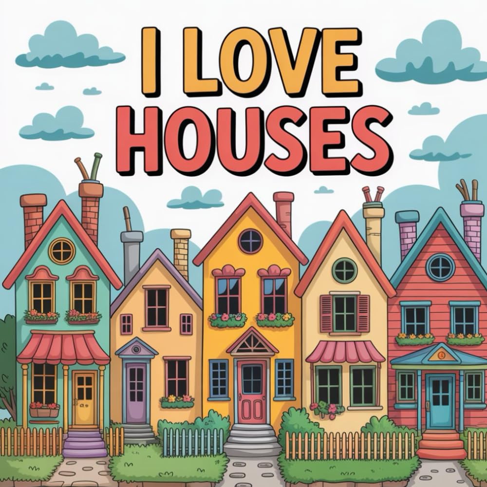 I Love Houses (April Bookies/Soft and Comforting coloring books)