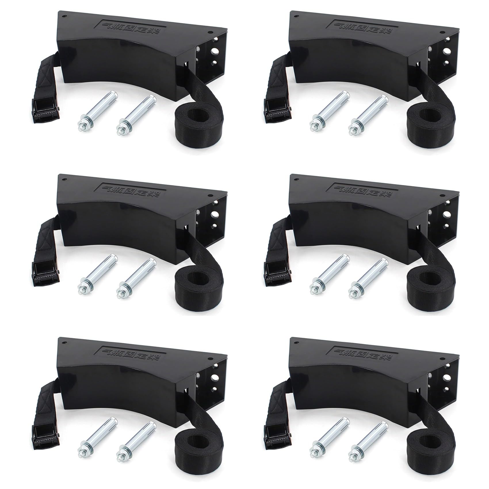 Ctrlzs 6X Propane Tank Holder, Gas Cylinder Holder, Cylinder Wall Mounted Bracket, Gas Cylinder Holder For Rv Water Softener