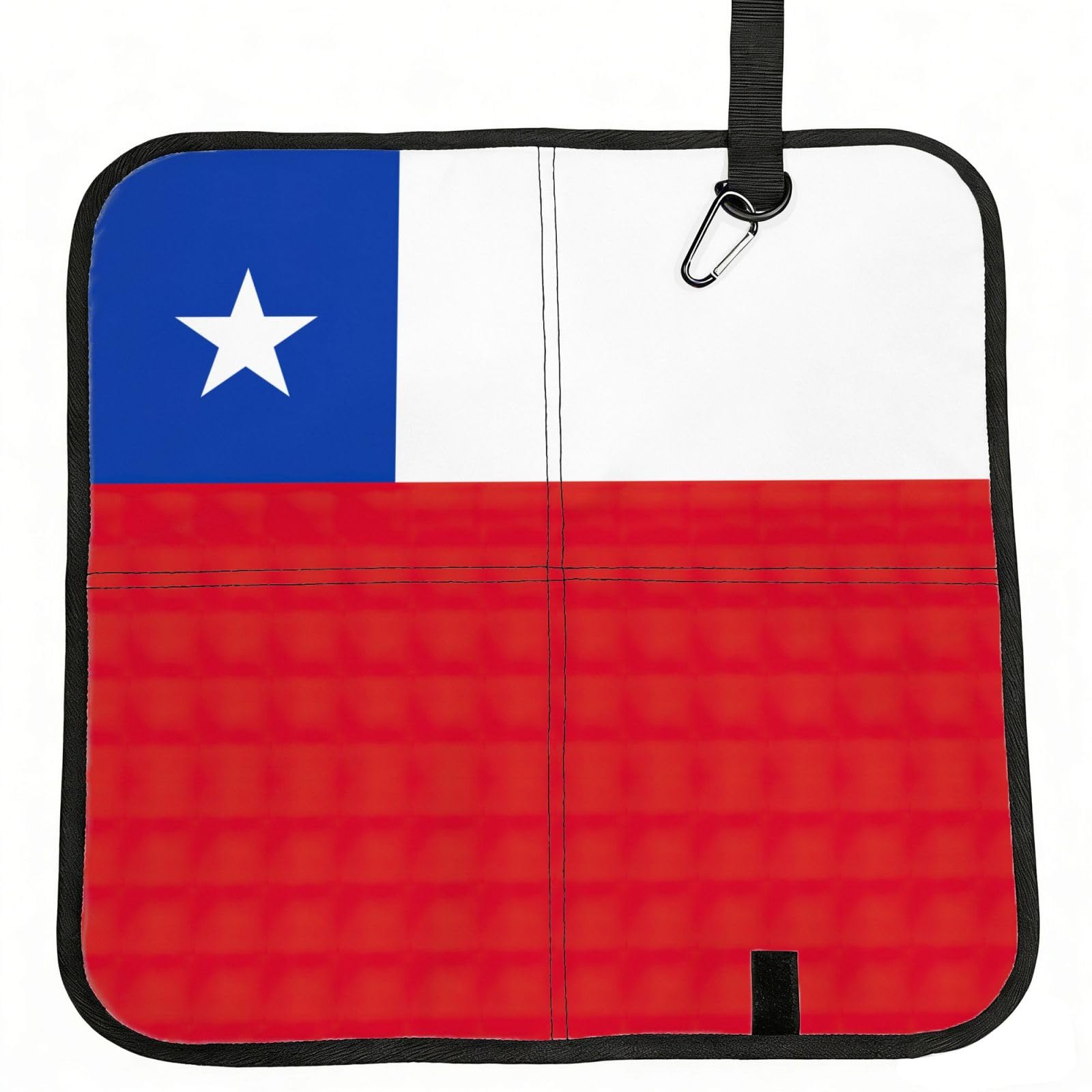 OKFSTY Flag Of Chile Print Fold Away Seat Cushion Portable Outdoor Pad Polyester Bleacher Bench Mat Travel Picnic Pad