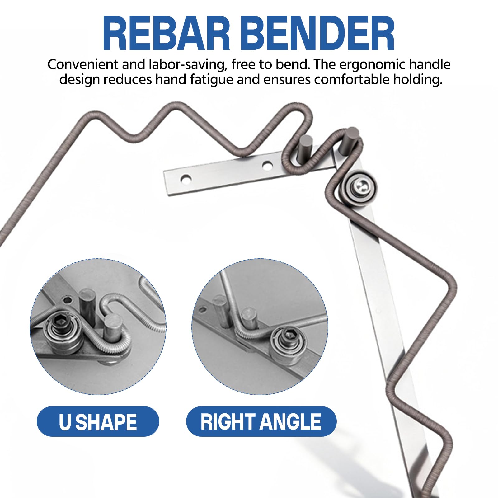 Dobladora, dobladora manual, dobladora de tubos para barras de hierro, dispositivo de flexión máximo de diámetro flexible de 10 mm, barra de acero para cobre, aluminio y herramientas de hierro