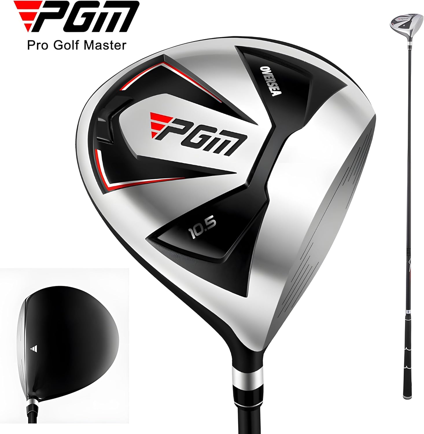 PGM Beginner Golf Clubs Sets OVERSEA for Men 5 Piece Includes Golf Driver, 7 Iron, Sand Wedge, Putter and Lightweight Carry Sunday Club Golf Stand Bag Right Handed