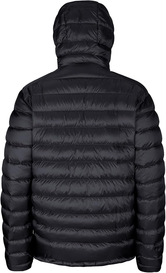 Bakery Men's Down Jacket Hooded Packable Down Puffer Jacket Lightweight Water-Resistant Insulated Down Jacket