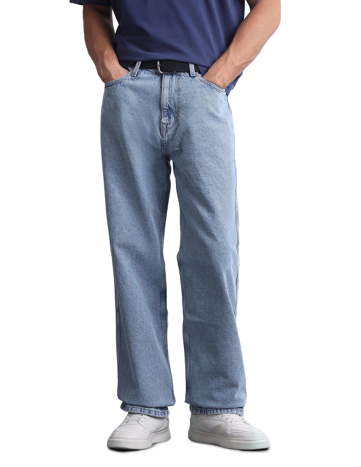 flying machine Men's Loose Fit Jeans| Solid | Mid Rise | Stretchable | Jeans for Man-picture-20