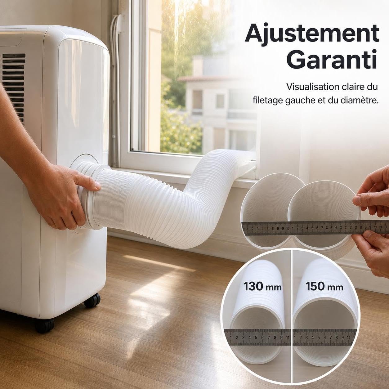 Tuyau d'Évacuation Rétractable, Diamètre 130 mm, longueur 5 mètres