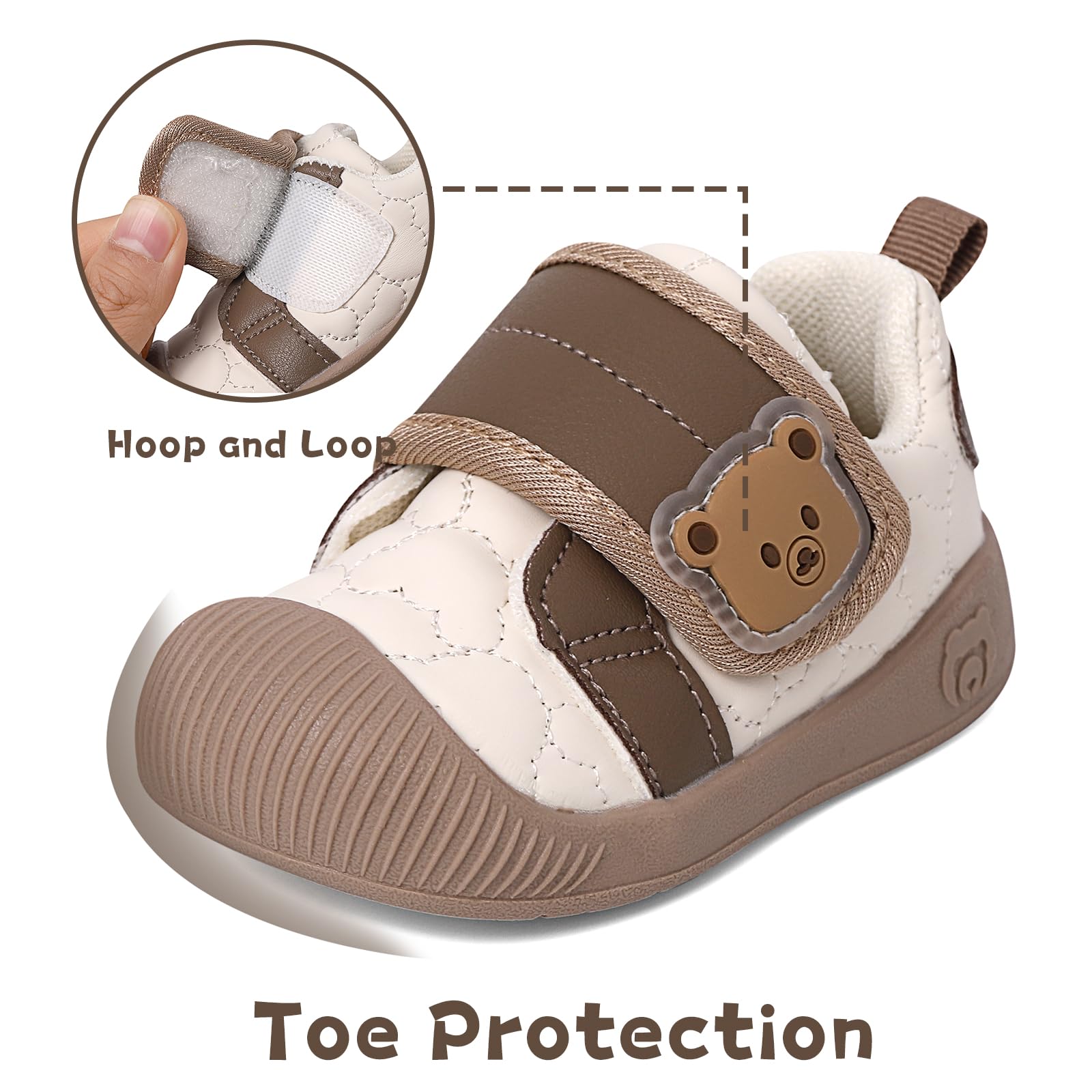 MASOCIO Zapatos Bebé Niño Niña Primeros Pasos Zapatillas Bebé con Suela Goma Antideslizante