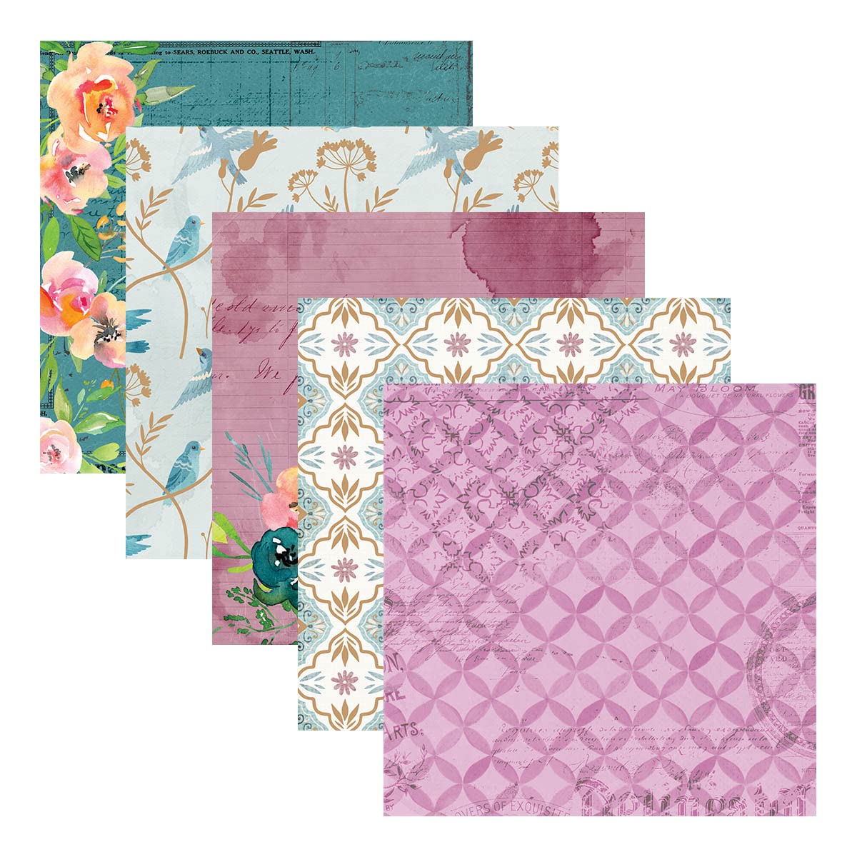 Spellbinders 6" x 6" Paper Pad from The Floral Friendship Collection, Multicolor, ONE - Image 2