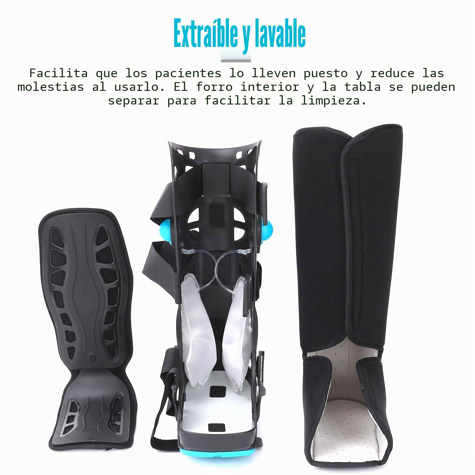 Botas altas para fracturas, inflables, para caminar, con cámara de aire, para esguince de tobillo, recuperación del dolor de pies, fractura de pantorrilla, pie roto, tendinitis de Aquiles
