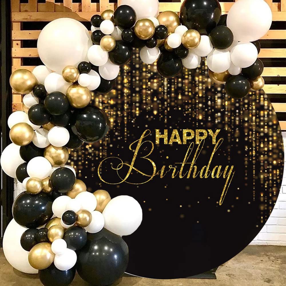 Telón de fondo redondo de 7.5 x 7.5 pies, diseño de arco bokeh, fondo de arco bokeh, fondo de arco para fotografía, niños, adultos, decoración de fiesta de cumpleaños, accesorios de cabina de