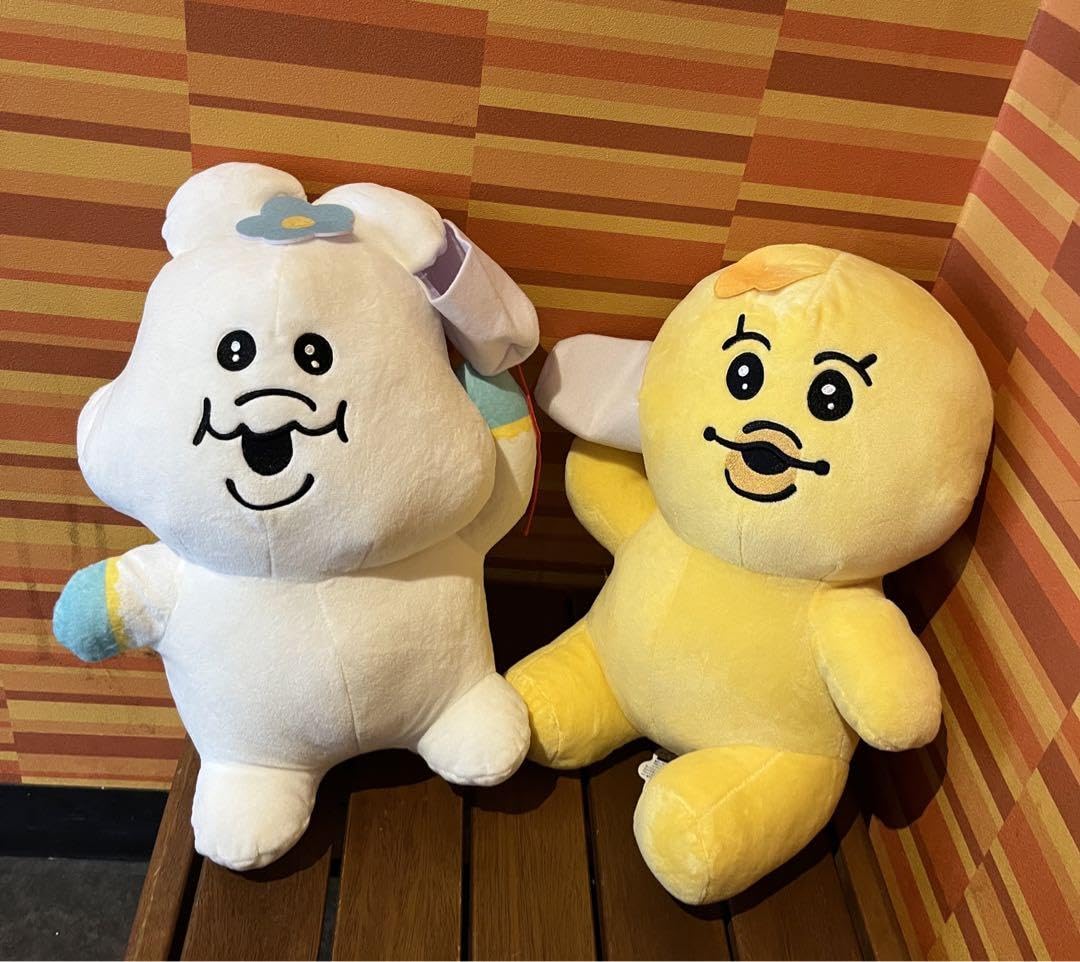 んぽちゃむ　糸電話　BIGぬいぐるみ　きみまろ　２体セット　可哀想に！ んぽちゃむBIGぬいぐるみ〜糸電話〜 | オンラインクレーンゲーム