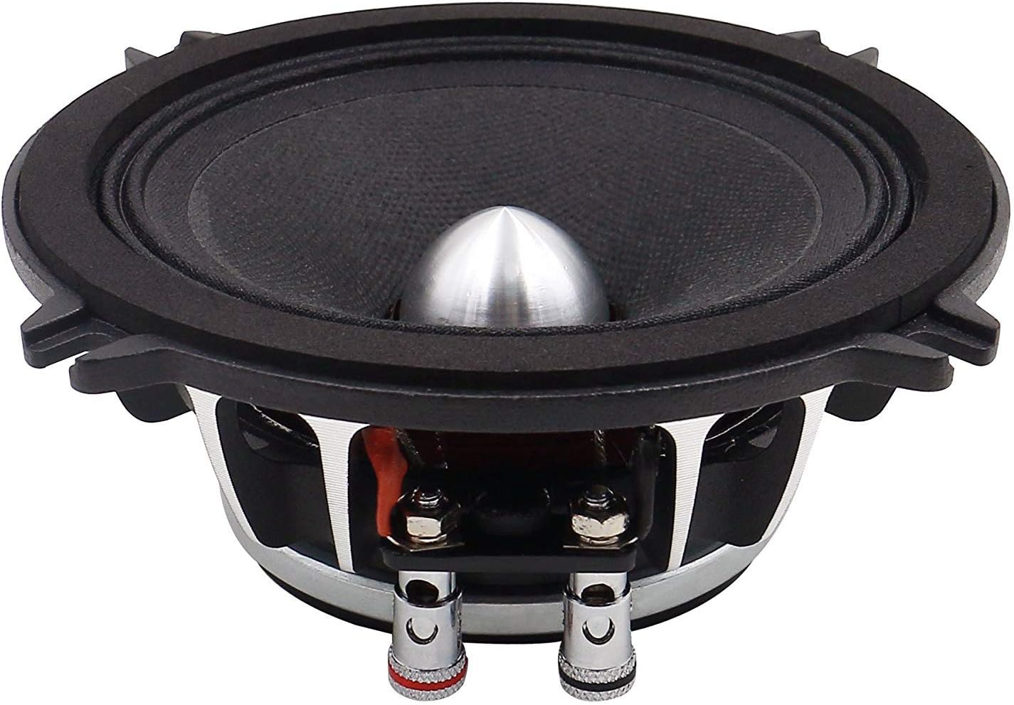 DS18 PRO-FR5NEO 5.25" Car Speaker with Silver Aluminum Bullet 400W Max 200W RMS 4-Ohms Grill Included Neodymium Magnet. Speaker Wire 16GA Included - Best Pro Car Audio Door Loudspeaker - 2 Speakers