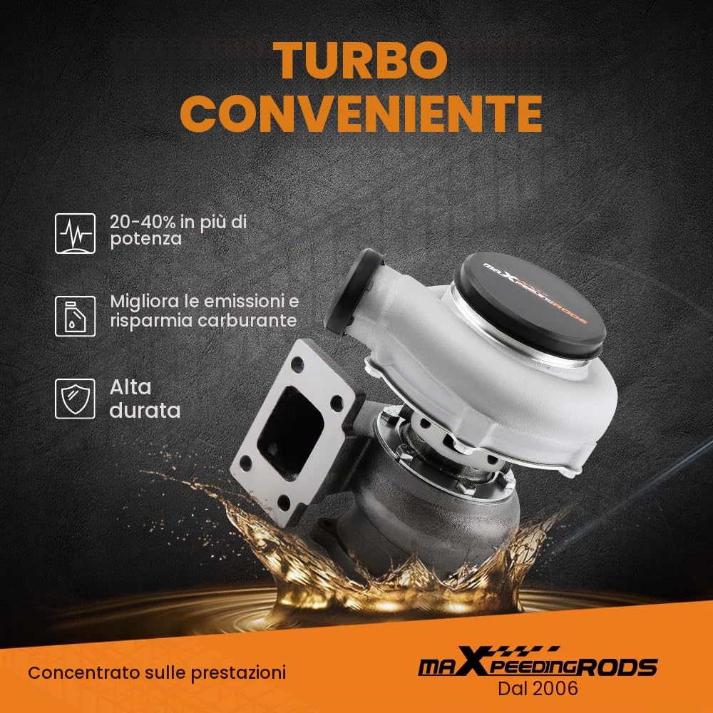 maXpeedingrods GT30 GT3037 GT3076 Turbocompressore Universale V-band Turbo 500HP 2.5L-3.0L Raffreddamento ad acqua [MAGAZZINO EUROPEO] | V-band Turbo 500HP 2.5L-3.0L Raffreddamento ad acqua