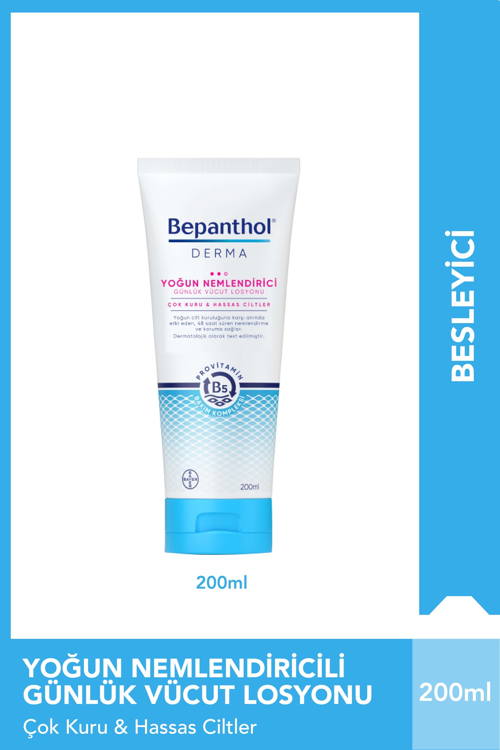 Bepanthol Derma Yoğun Nemlendirici 200 ml Losyon & 5 adet Yoğun Nemlendirici Losyon 10 ml