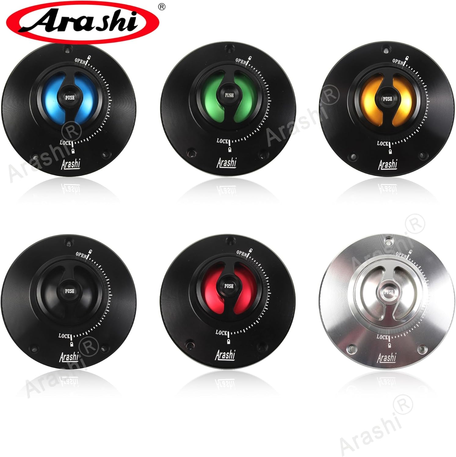 Arashi CNC Keyless Fuel Tank Gas Cap Cover for Honda VTR1000F, VTR1000 SP1 SP2, Hawk GT NT650, CBR600 F4 F3 F2, CBR600F4i, CB600F HORNET 600, CB900F Hornet 900, CB919, RC51, RVF400 Gold
