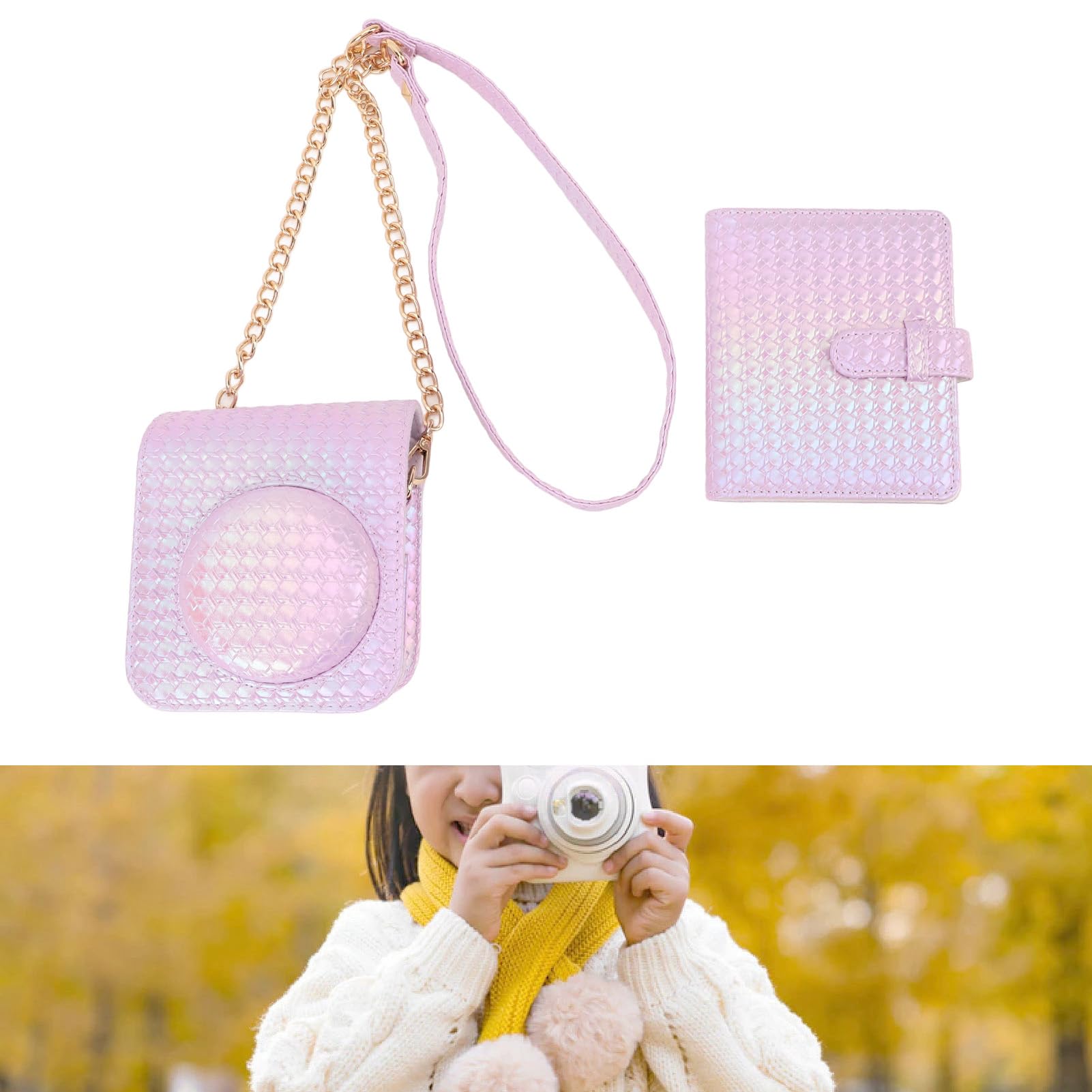 Mini Sac De Protection Pour Appareil Photo Instantané, étui En PU Avec