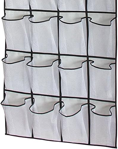 Miniatura 9 de Organizador de zapatos para colgar sobre la puerta, antideslizante para colgar zapatos, soporte para zapatos detrás de la puerta con 24 bolsillos de