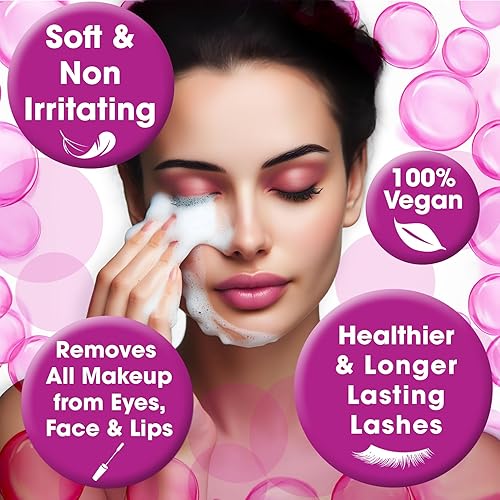 Miniatura 4 de Champú de pestañas a granel para extensiones profesionales de pestañas  1 galón con 50 tarjetas de cuidado posterior de extensiones de pestañas