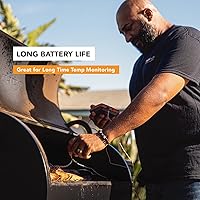 Vista 6 de ChefsTemp Quad XPro Wireless Meat Thermometer, 1000FT Long-Range BBQ Alarm, Professional Min/Max Temp Dashboard Display, 4 Probes for Grilling and