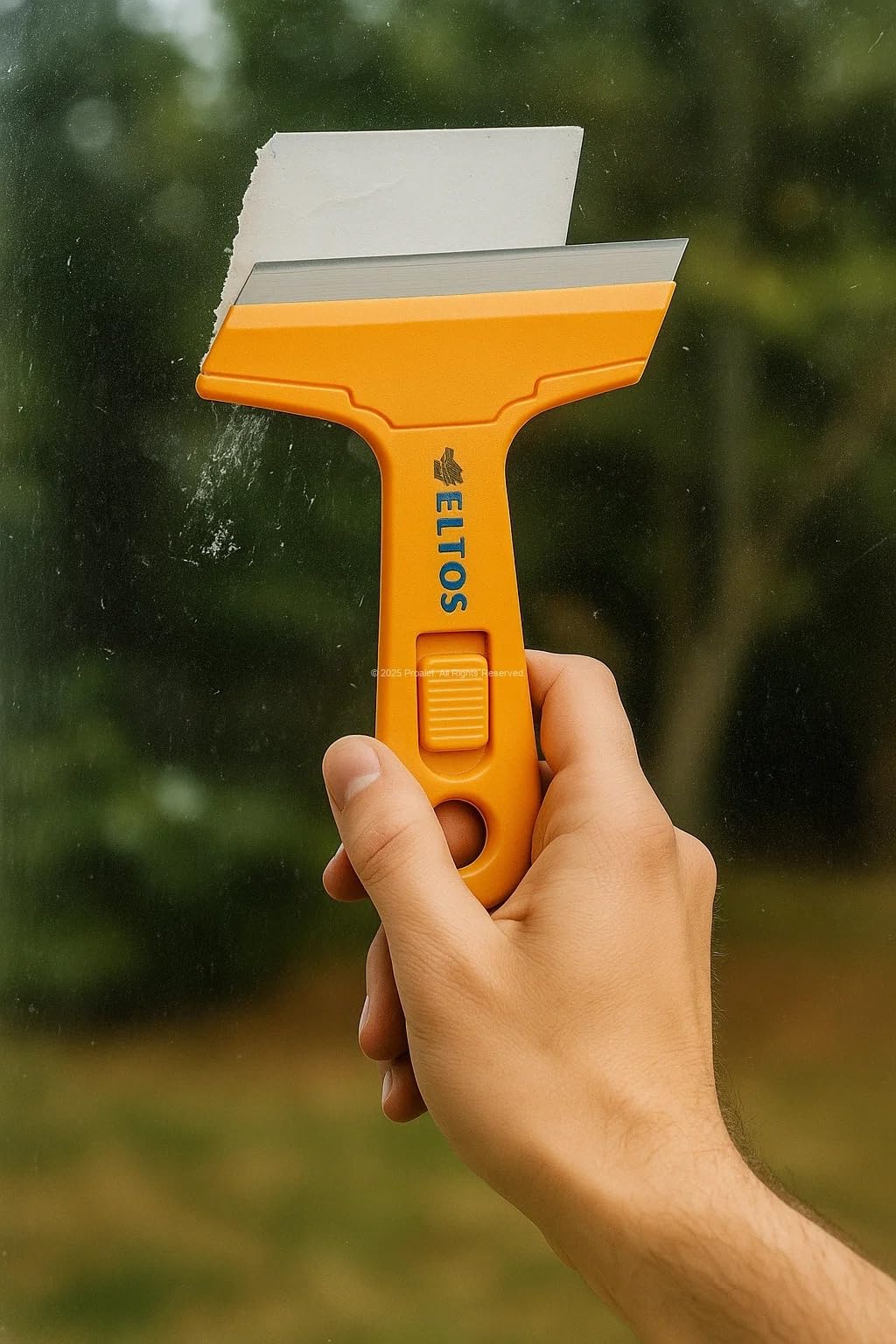 Eltos Cam Kazıma Bıçağı, Plastik, Çelik Uçlu, Ergonomik Sap, Etiket ve Boya Kalıntısı Temizleyici, 100 mm Bıçaklı, Cam, Mermer, Fırın ve Boya Temizliği için Kazıyıcı, Profesyonel, Yedek Bıçaklı