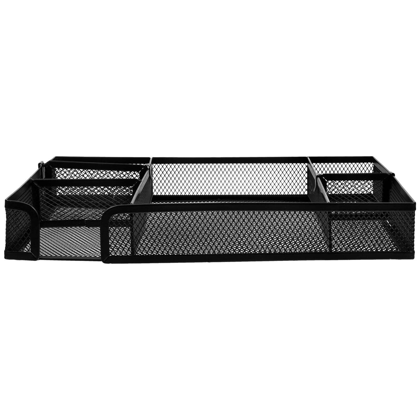 DOITOOL 2 Piezas Organizador de Escritorio Metálico Multifuncional con Divisores Desmontables Compacto y Elegante para Accesorios de Oficina y Papelería de Espacio y Superficie de Trabajo