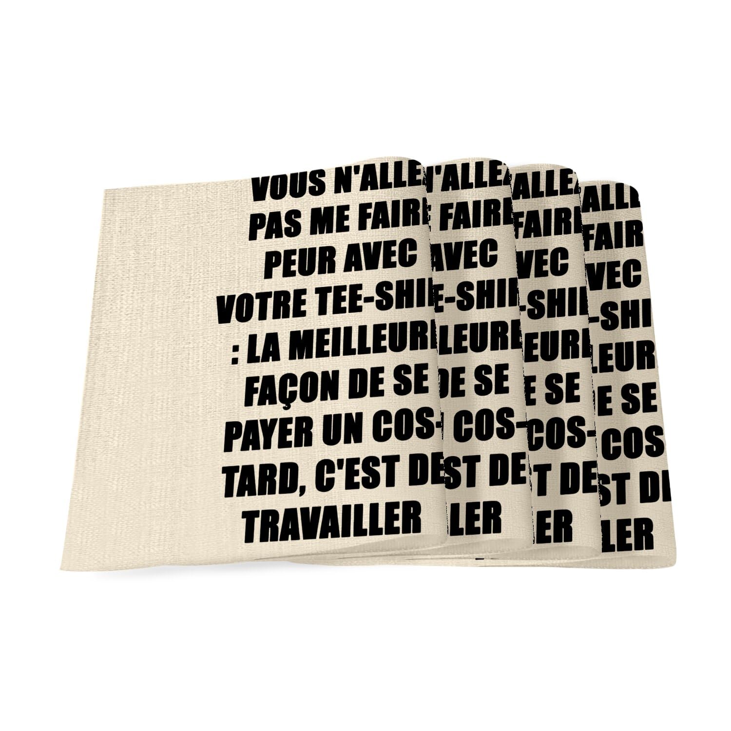 Sets de table en lin Macron Humour le cadeau idéal pour gâcher un dîner