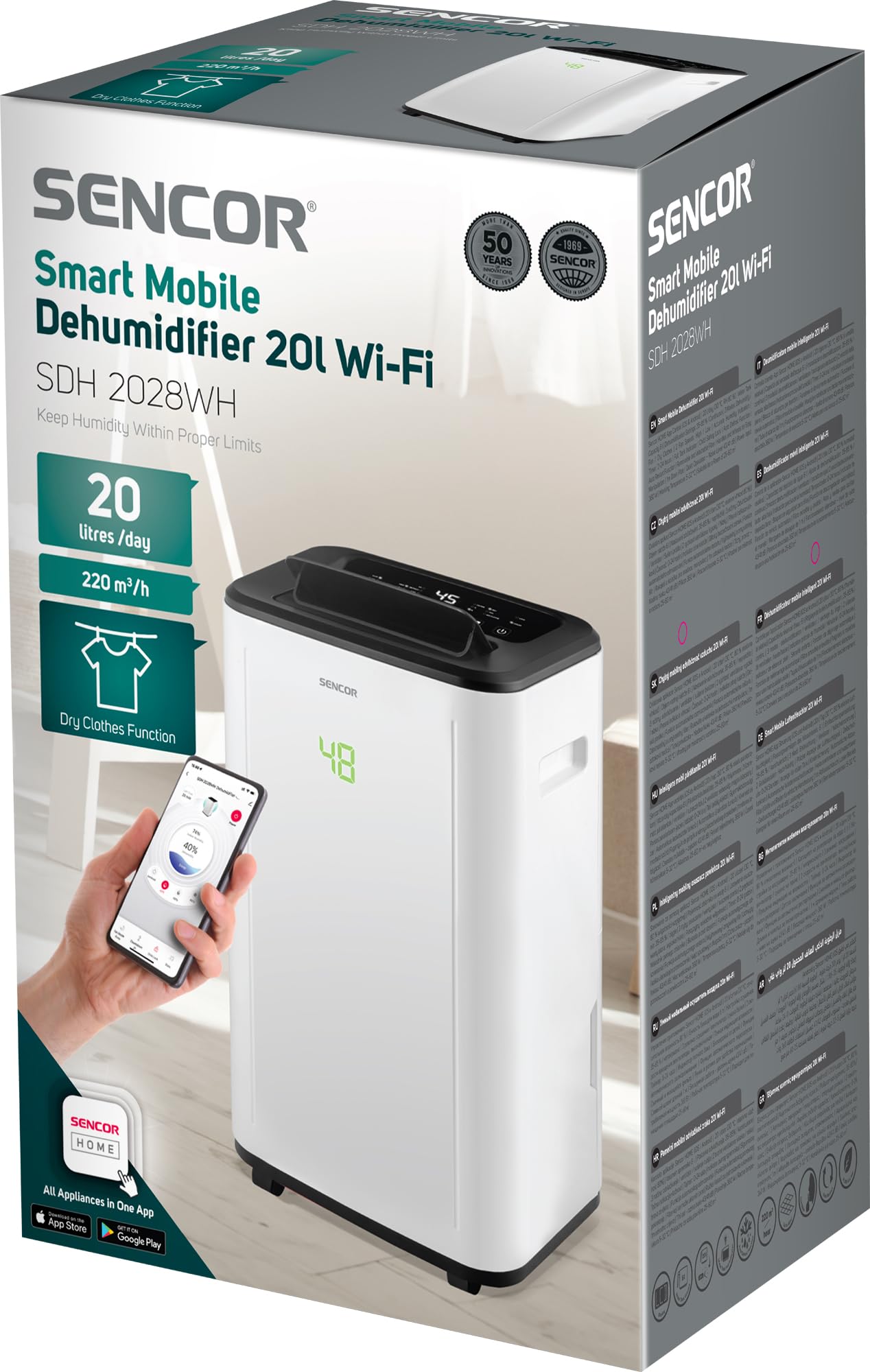 Sencor SINTELIGENTNY DEUMIDIFIKATOR MOBILNY SDH 2028WH SENCOR