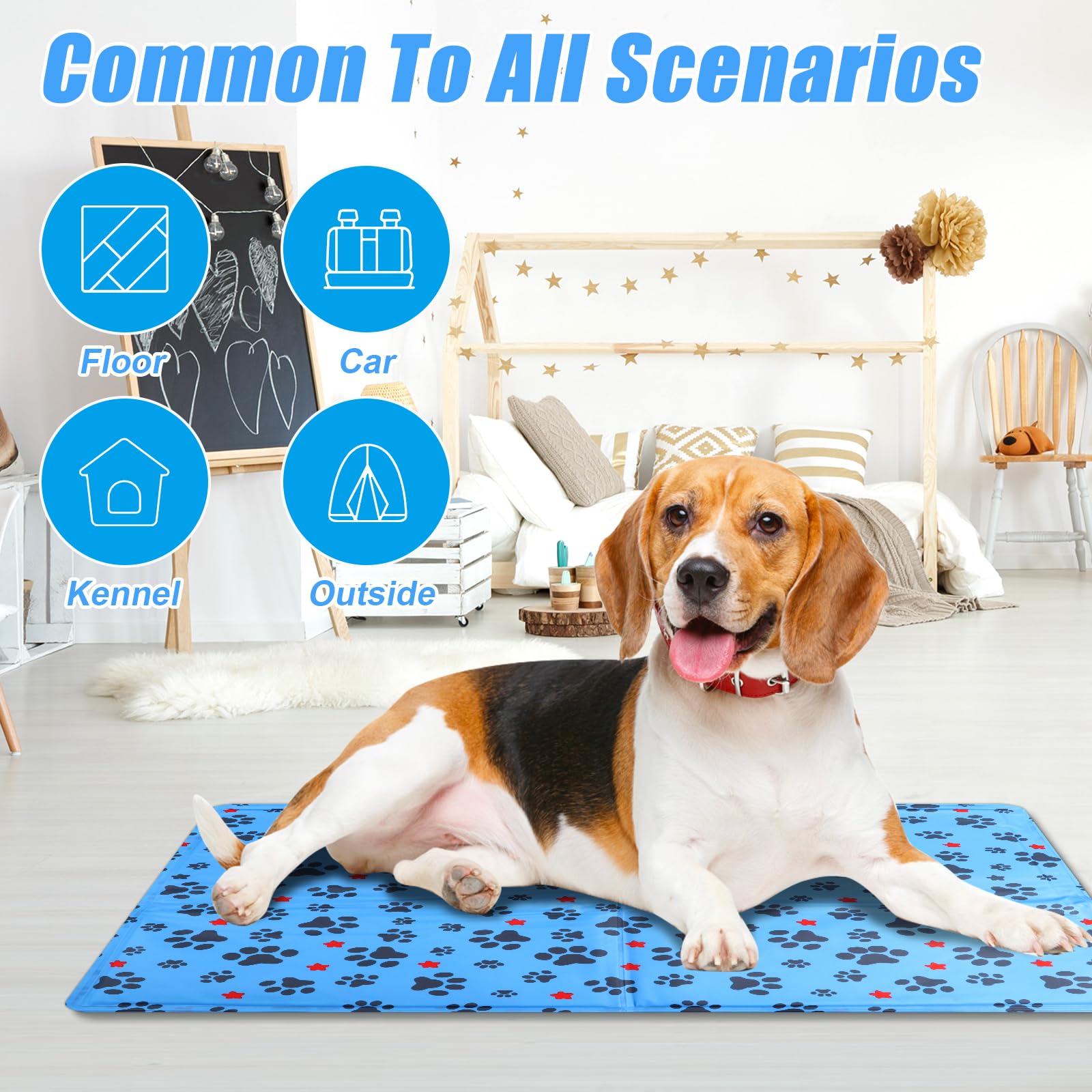 Tapis Rafraichissant Chien & Chat, 60×50cm Coussin Rafraichissant pour Chien, Tapis Refrigerant pour Animaux, Étanche et Facile à Nettoyer, Convient aux Petits et Grands Chien de Compagnie
