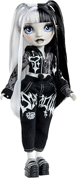 Rainbow High Shadow High Girl's Night Heather Grayson - Grayscale 11 Fashion Doll. Black and White Hair & Outfit. Girl's Night Accessories and Comb.