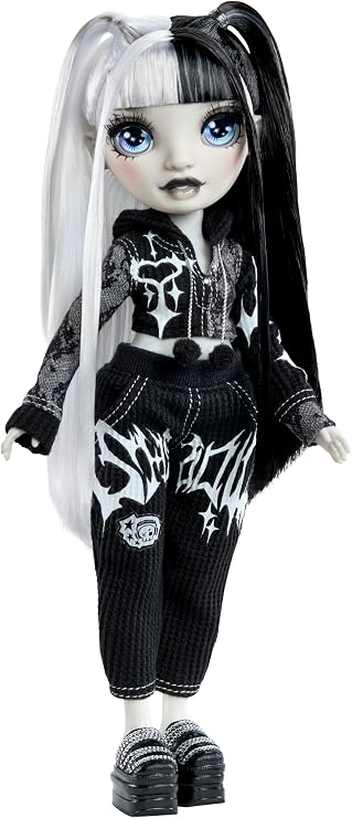 Rainbow High Shadow High Girl's Night Heather Grayson - Grayscale 11 Fashion Doll. Black and White Hair & Outfit. Girl's Night Accessories and Comb.