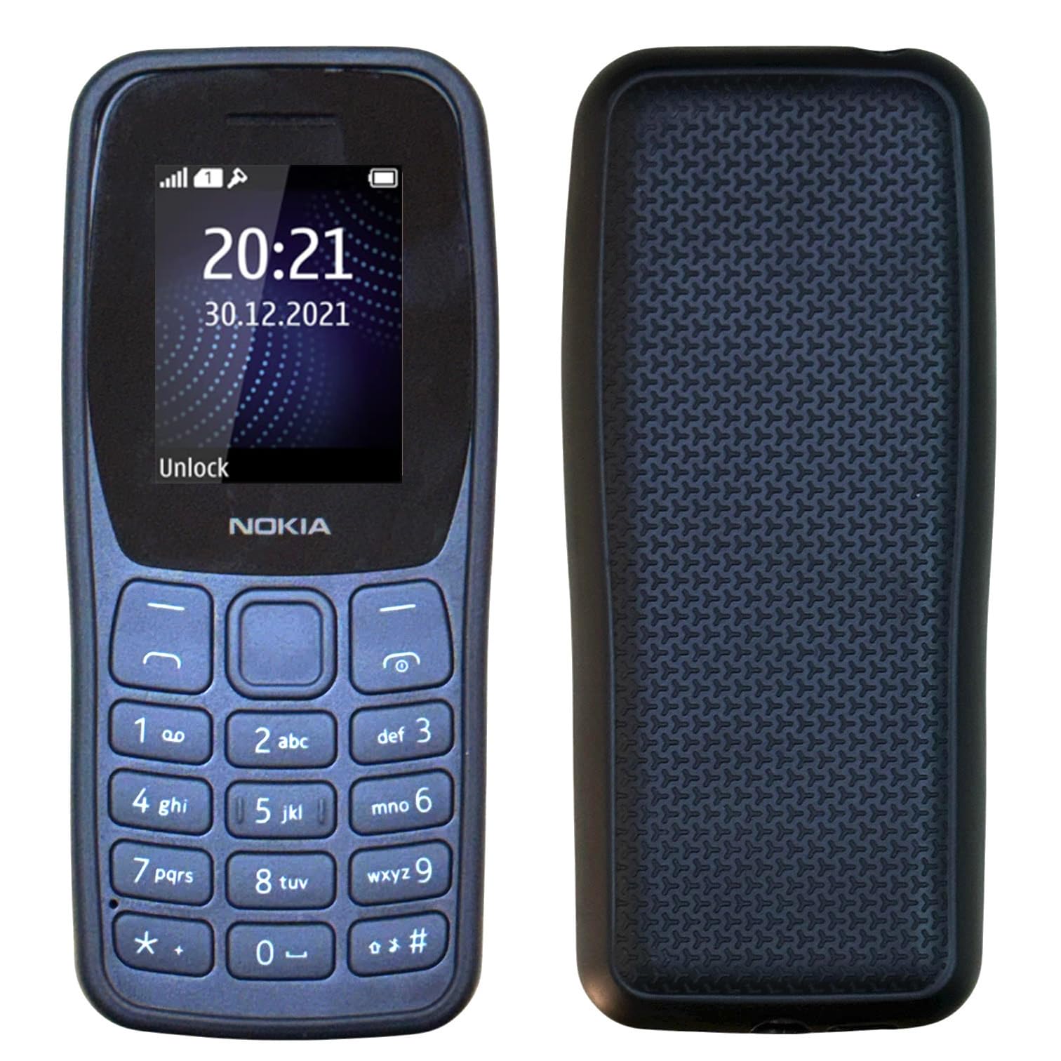 ZAOMA Premium Back Case TPU Cover Compatible for Nokia 105 Classic SS - Model No. : TA-1423 Keypad Mobile Feature Phone Matte Case (N105CLS_MATBLK)