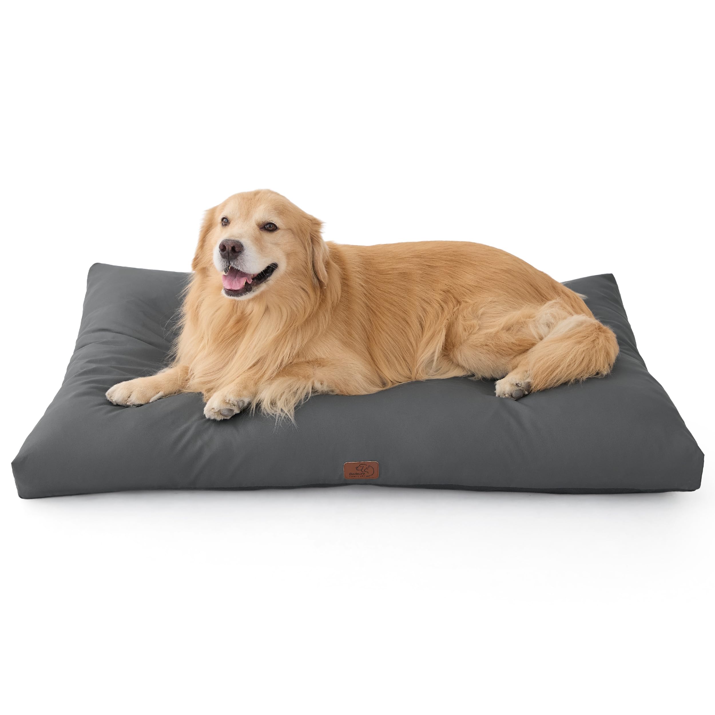 BEDSURE wasserdichte Hundebett Grosse Hunde waschbar - 119x74cm Hundematratze rutschfest, Outdoor Hundematte abnehmbare Außenabdeckung, weiche Hundekissen Grosse Hunde für Haustiere, Grau