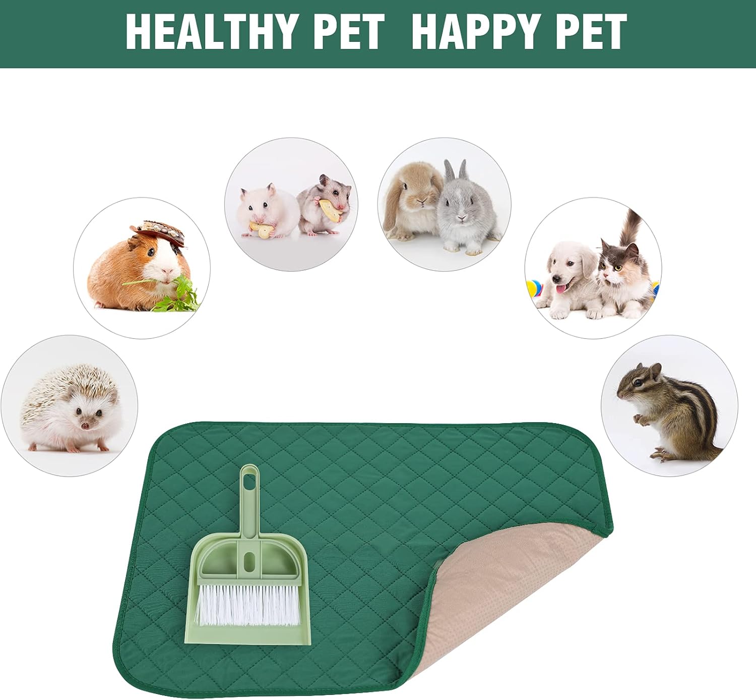 Robasiom Guinea Pig Cage Liners,2 Pack Reusable Dog Training Pads