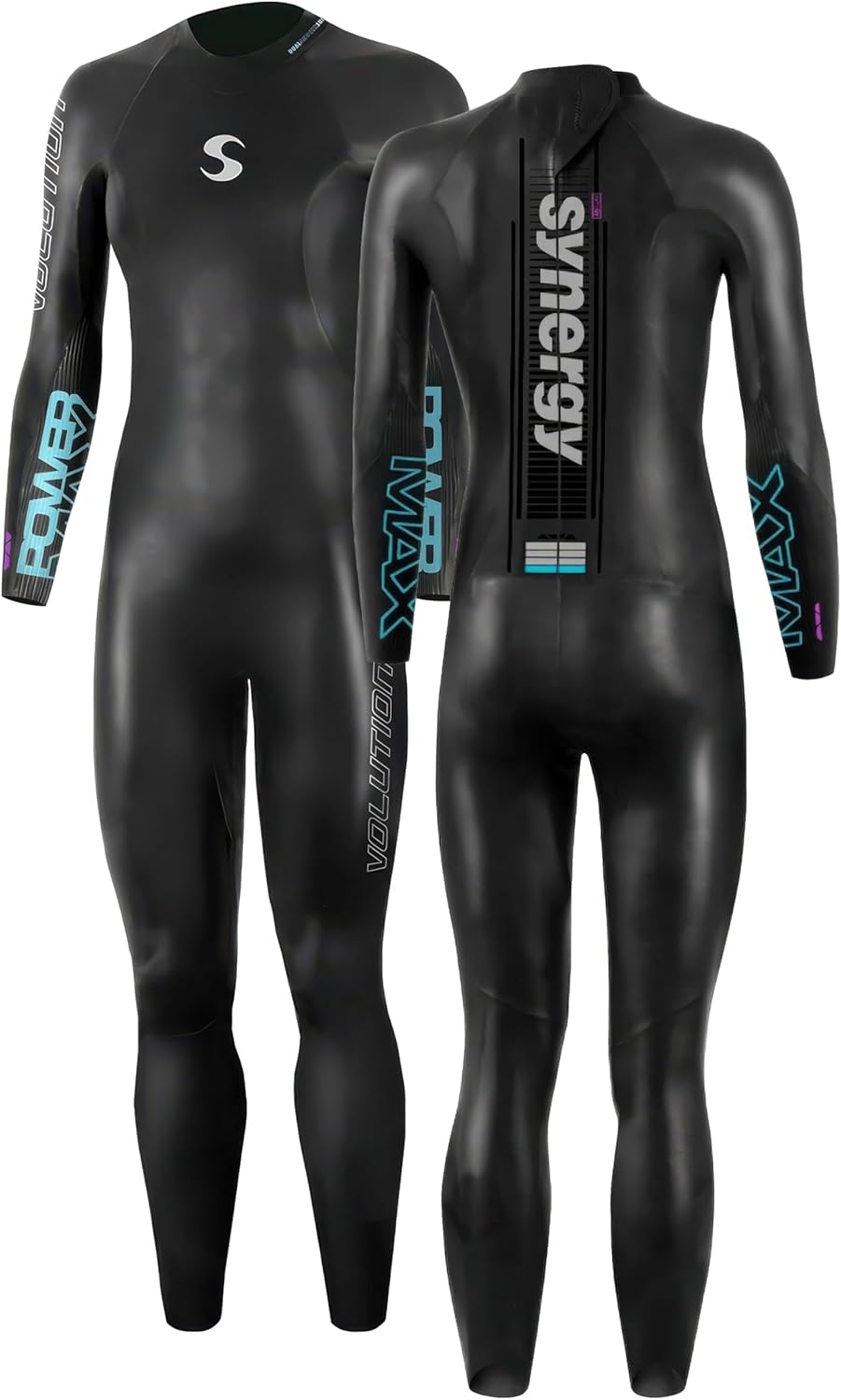 Synergy Triathlon Wetsuit 3/2mm - Volution Full Sleeve Smoothskin Neoprene for Open Water Swimming