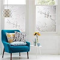 Vista 6 de Película esmerilada de privacidad para ventana, sin pegamento, protección de privacidad, control de calor, anti UV, vitrales de hierro para el hogar