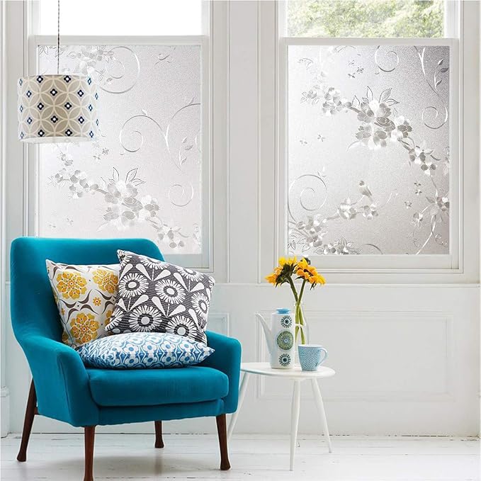 Película Adhesiva Frosted para Ventana 17.5x78.5 pulgadas miniatura 6