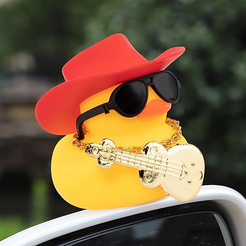 Miniatura 6 de wonuu Decoración de pato de goma para automóvil, accesorios de decoración de adorno de tablero de automóvil, accesorios de decoración con mini