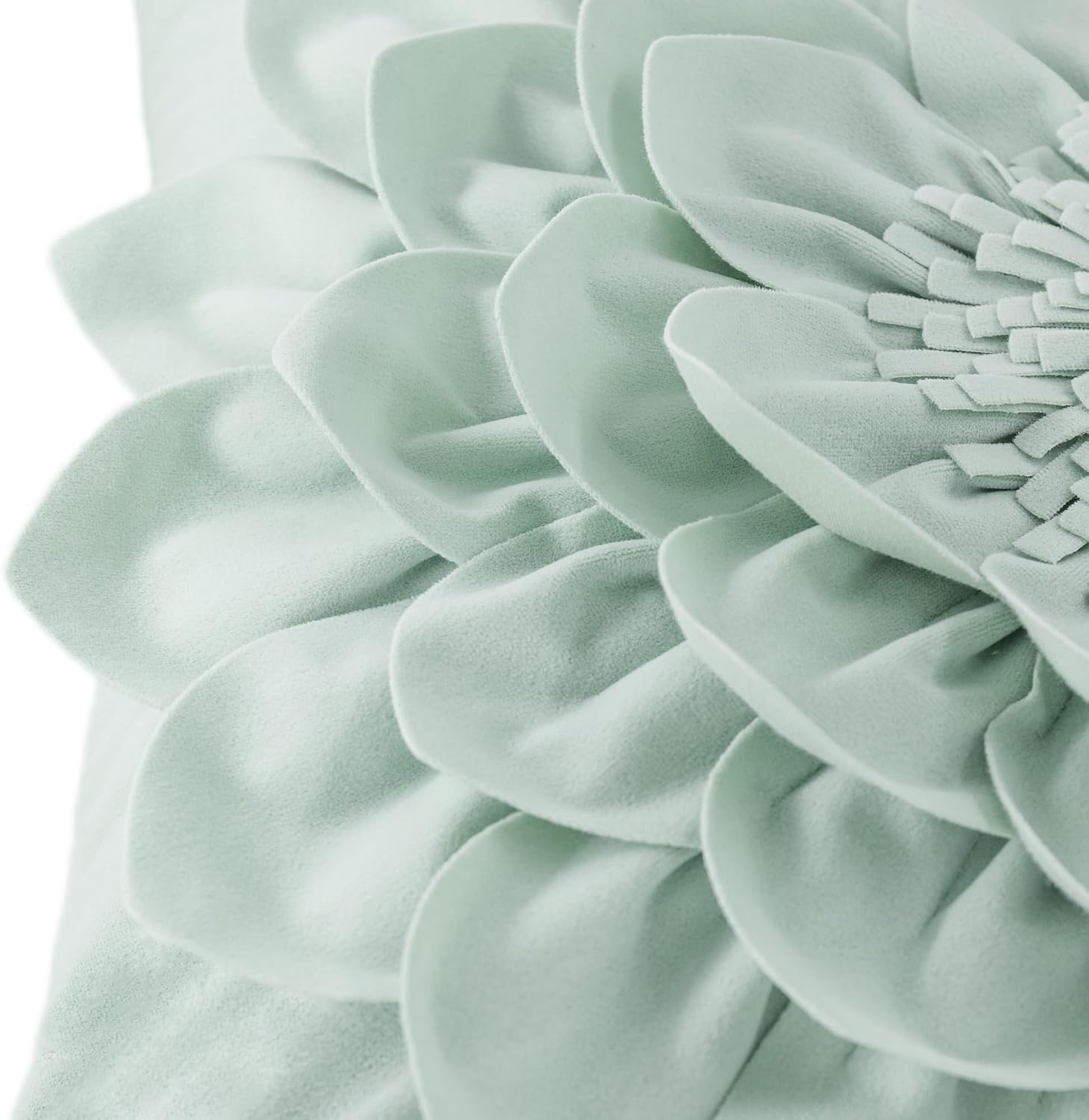 OiseauVoler Decorative 3D Flower Throw Pillow Covers 18 x 18 Inch Green image 5
