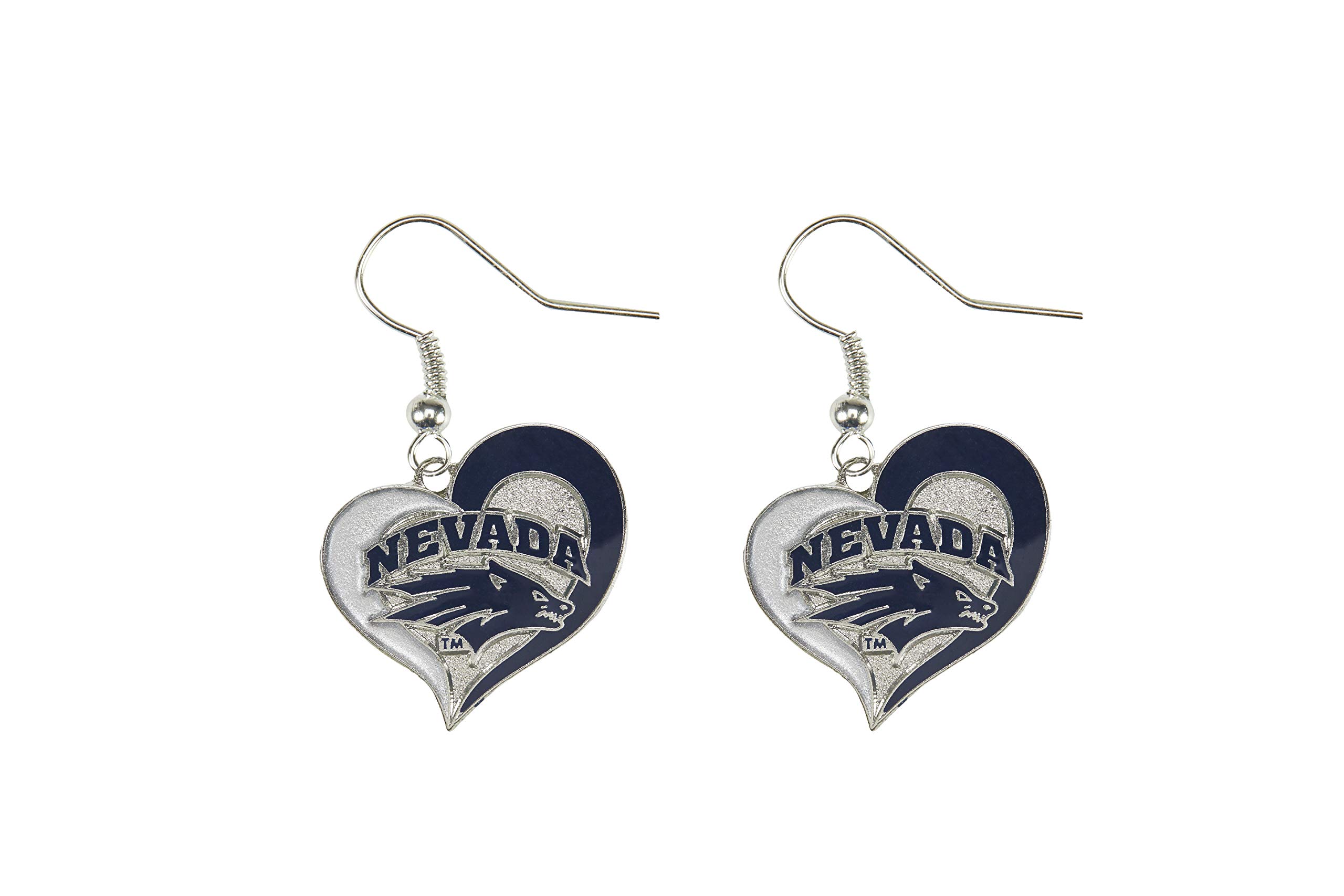 NCAA unisex Ncaa Swirl Heart Earrings