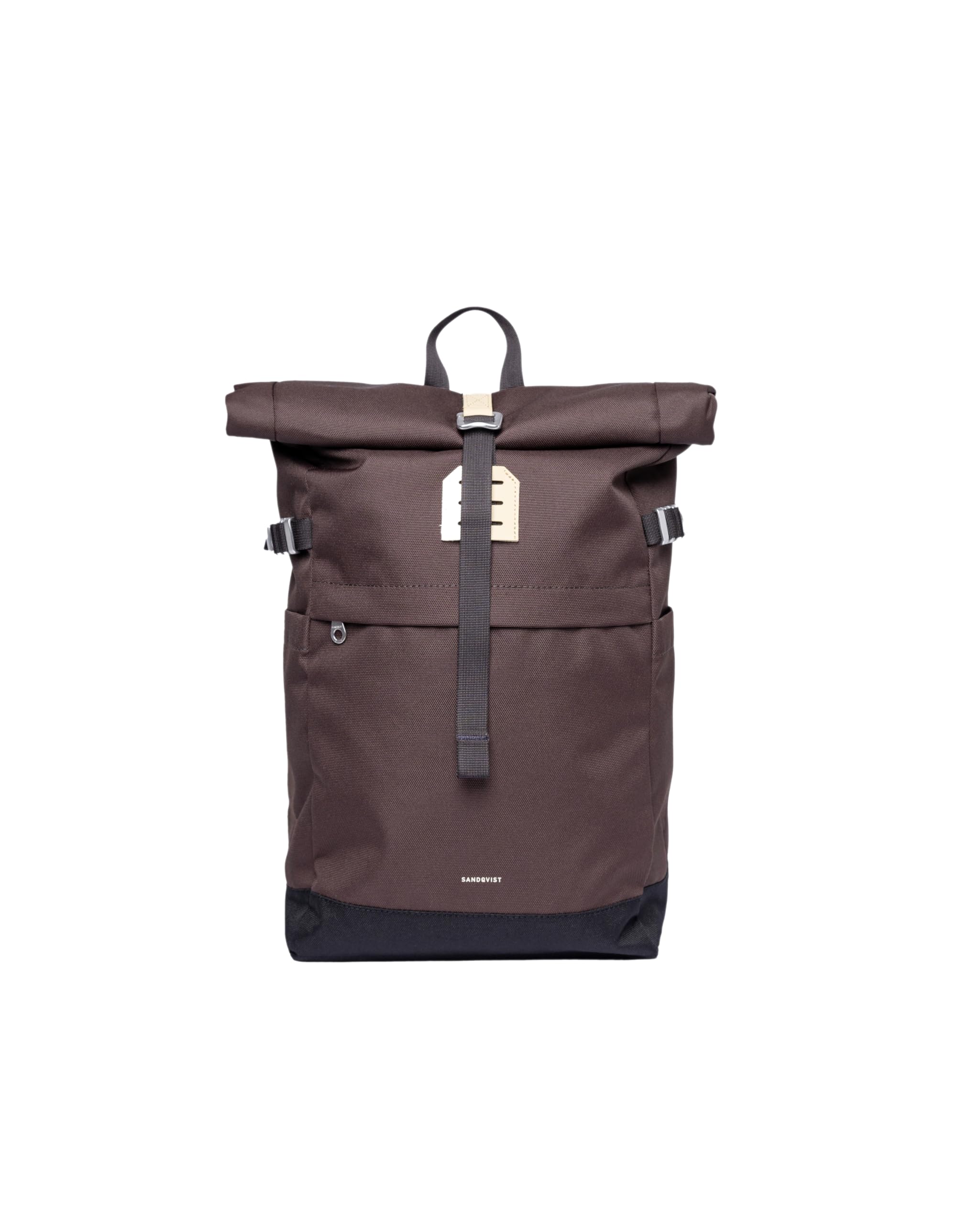 Sandqvist Icon Rolltop Backpack 14”, 23L, Brown, Laptop Backpack, 14" Laptop Compartment, Water-Resistant, Recycled Materials