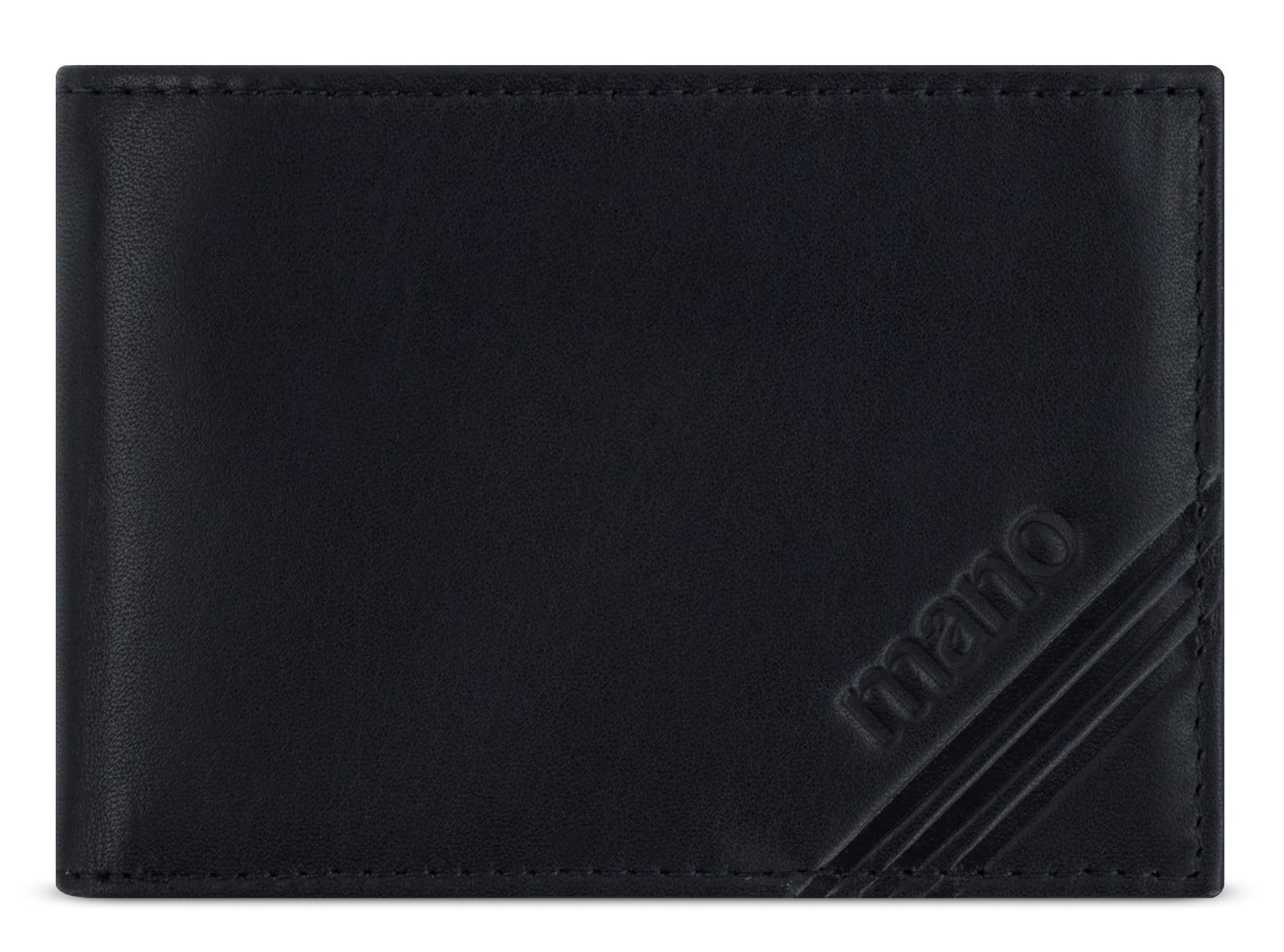 Mano Don Antonio mini portefeuille RFID noir en cuir compact - 6