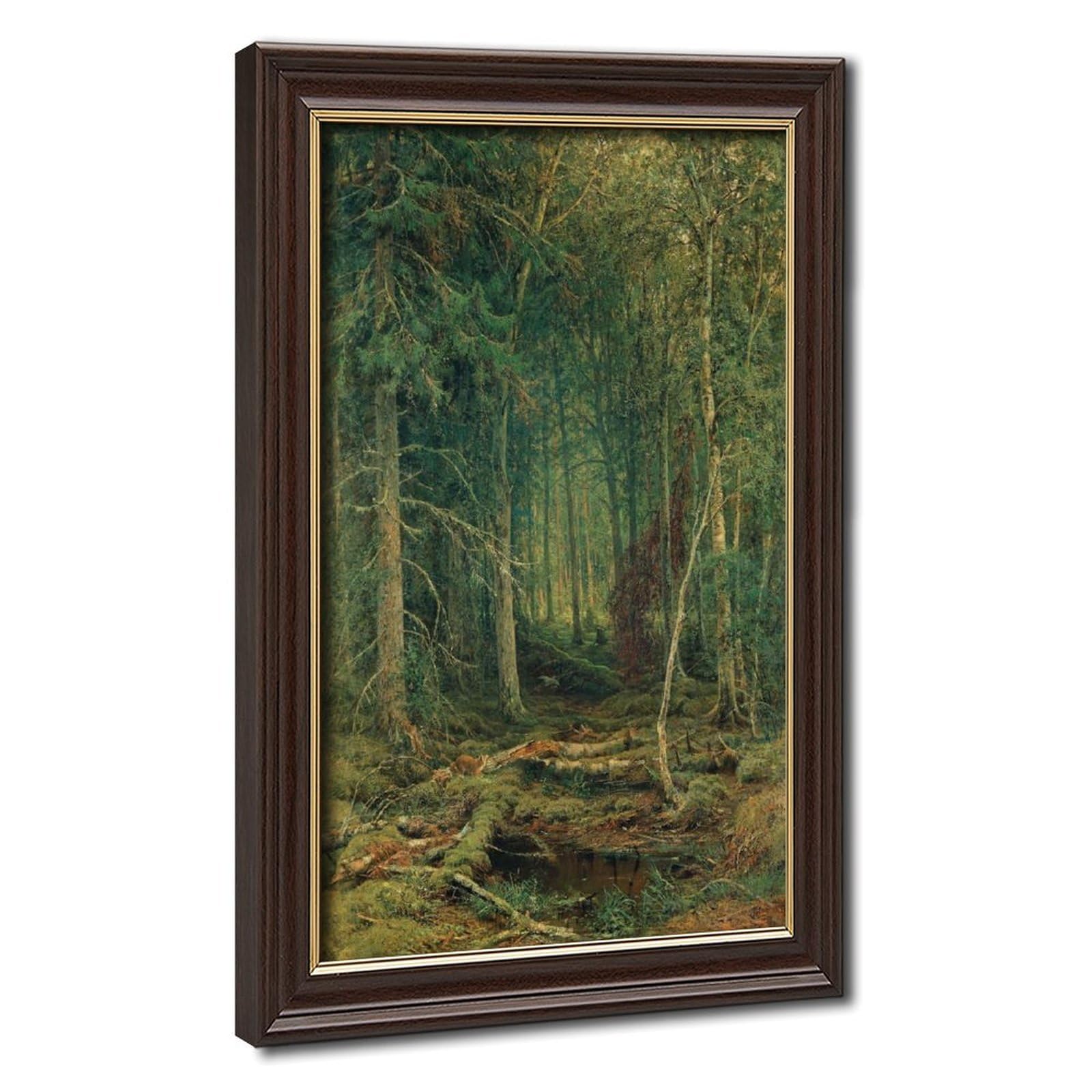 Impression sur toile forêt sauvage Ivan Shishkin cadre 40x61 - 8