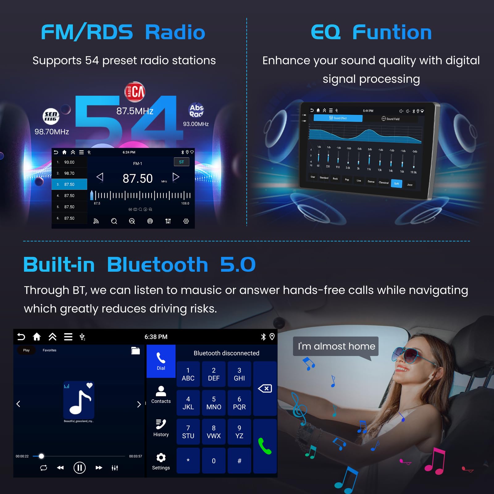 Inefala 4+128G Android 15 Autoradio pour Peugeot 307 307CC 307SW 2002-2013, 9'' In-Cell Bildschirm avec sans Fil Carplay et Android Auto Lien Miroir Radio FM/RDS GPS WiFi Bluetooth SWC Caméra de Recul