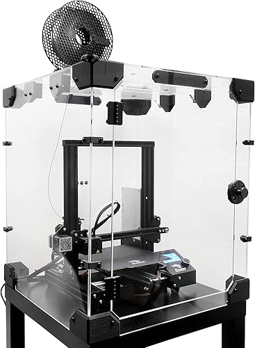 Caja universal para impresora 3D de 0.197 in, kit de plexiglás [volumen interior de 21.260 x 21.260 x 24.409 in] | Compatible con PRUSA