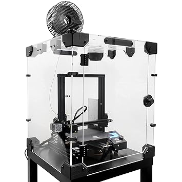 Universal 3D Printer Enclosure 5mm Plexiglass Kit with 520mm x 520mm x 620mm Functional Volume | Made for IKEA Lack Table | Compatible with PRUSA MK3S, Creality Ender Series & More