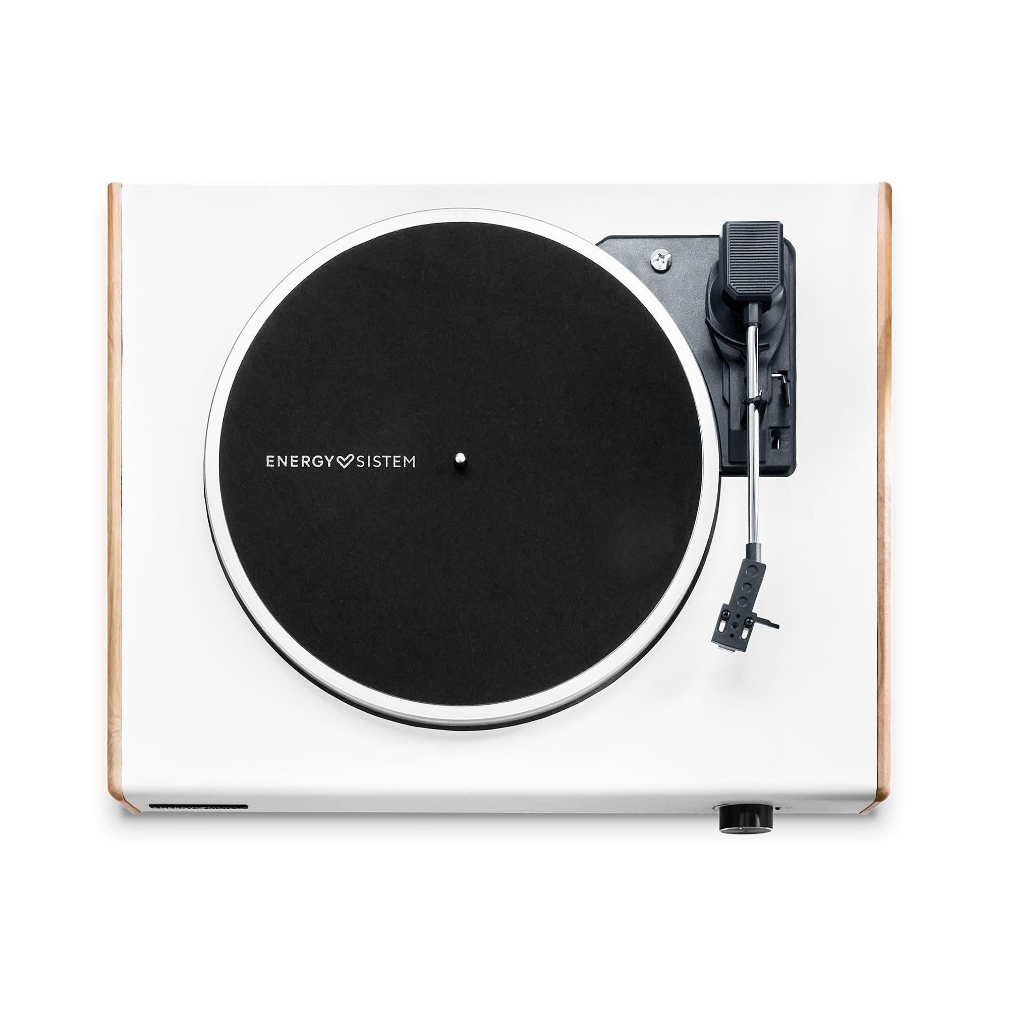Energy Sistem Spin Giradischi Vinili Bluetooth Vintage Lettore LP 33 45 78 Giri Con Casse Integrate Altoparlanti 40W USB RCA Encoder Auto Stop Ago Magnetico Cartuccia Bambù Piatto Feltro (Legno)