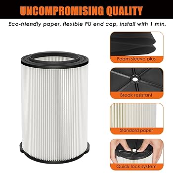 REVI ルヴィ　VCF Extra Llquid RIDGID 2 Pack Filters Wet Dry Shop Vac 5 Gallon Vacuum