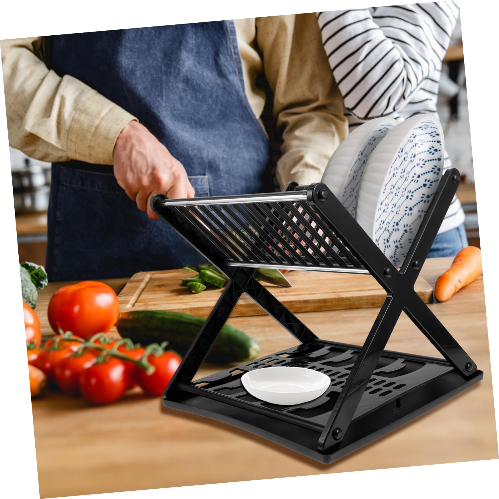 LABRIMP Scolapiatti Per Cucina Design Semplice Scolapiatti Con Vaschetta Raccogligocce Organizzatore Stoccaggio Per Piatti