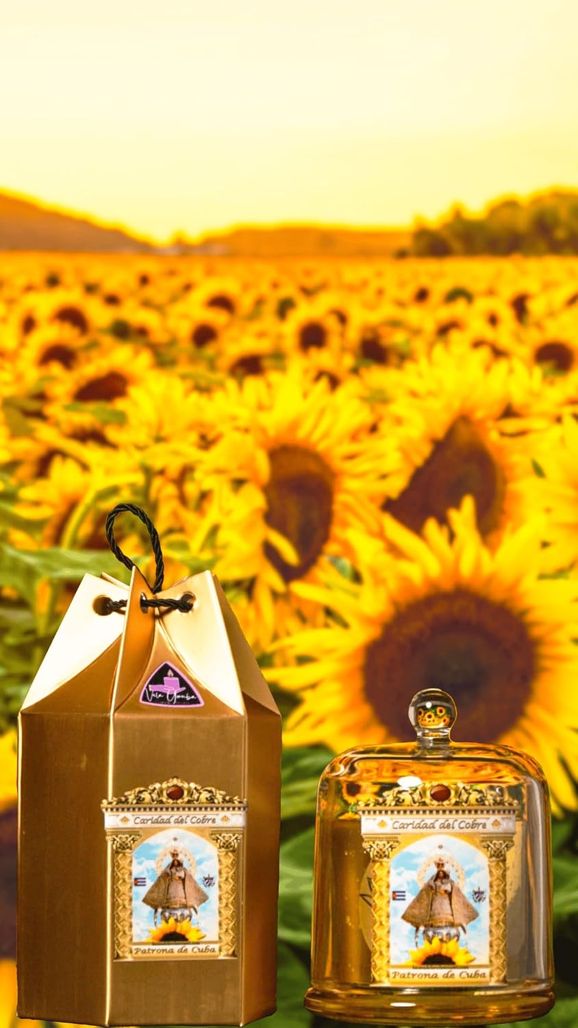 Vela de la Caridad del Cobre, Madre de Todos Los Cubanos Vela Premium de Santería y Orishas para Fe y Protección. Our Lady of Charity Candle, Mother of All Cubans, Premium Santeria & Orisha.