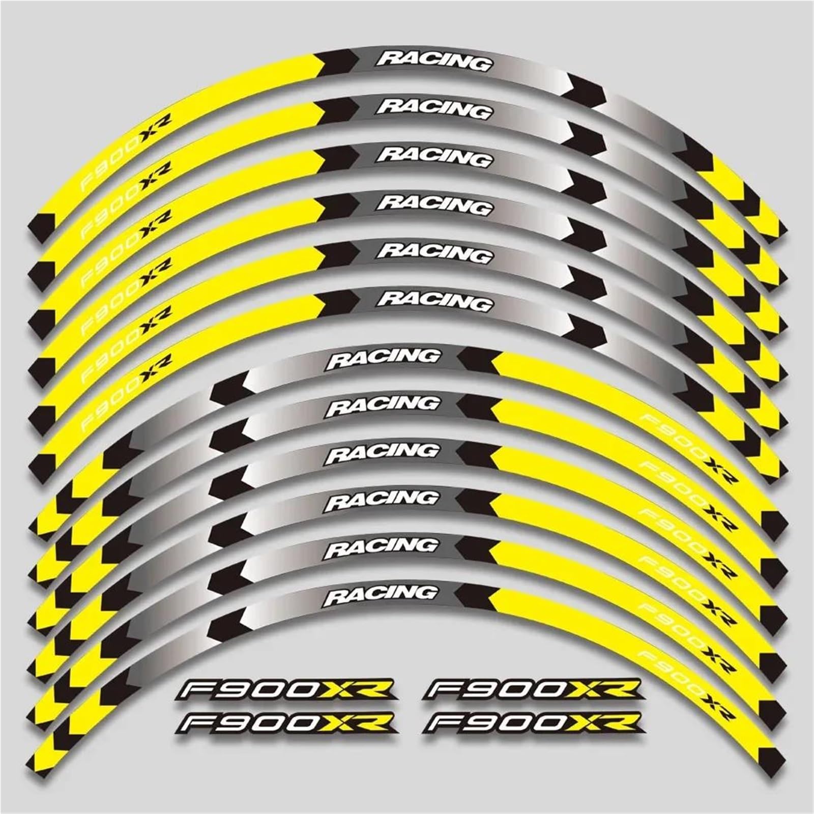 Motorcycle Wheels Sticker Rim Tire Reflective Stripe Decals Set for BMW F900XR F900 XR F 900 F900xr(Color5)