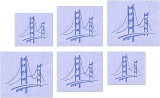 Stencil Stop Golden Gate Bridge Stencil - Reusable for DIY Projects, Painting, Drawing, Crafts - 14 Mil Mylar Plastic (2", 3", and 4", 2 Each)