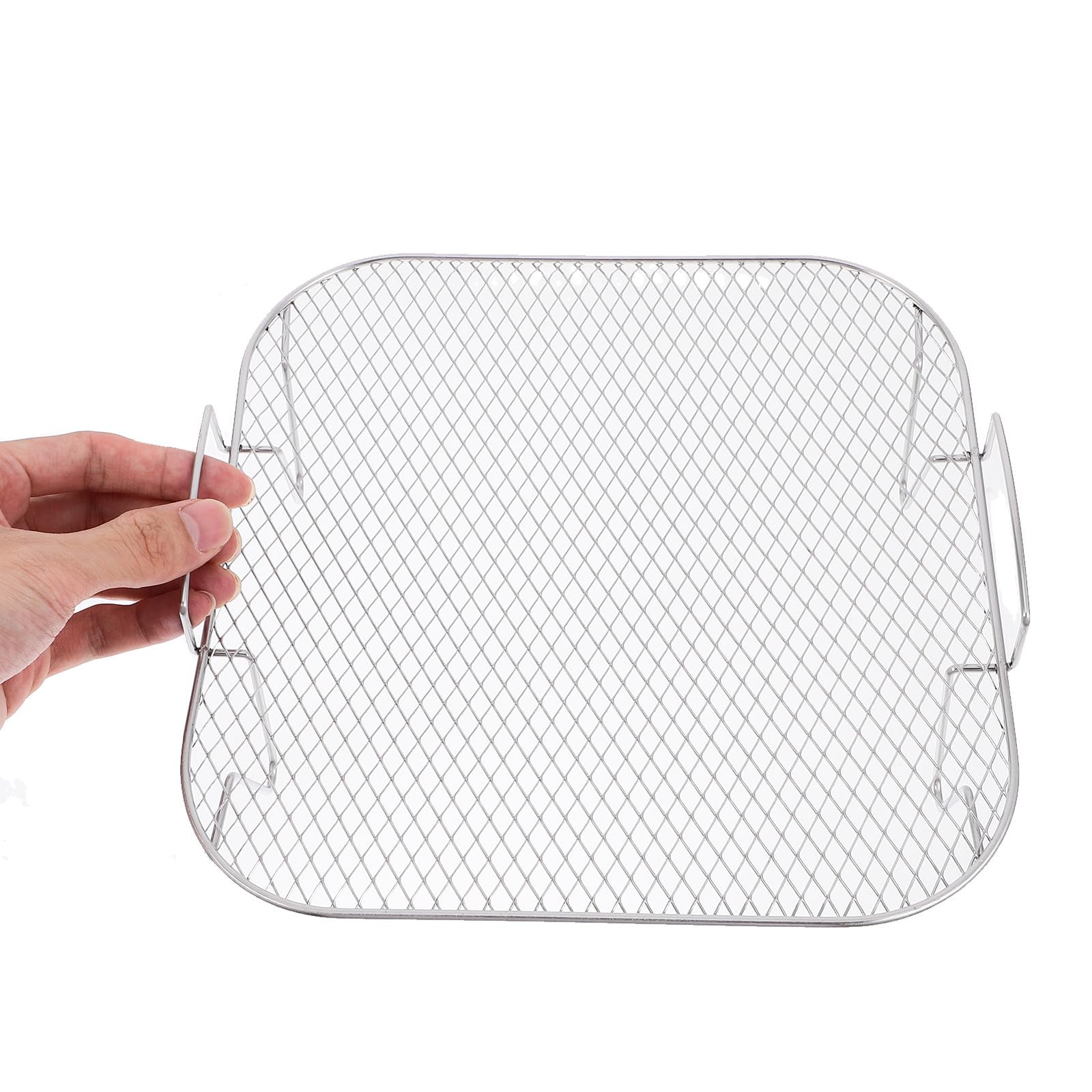 Juego de accesorios para airfryer de acero inoxidable con parrilla y vapor, freidoras de aire caliente que ahorran espacio, rejilla para accesorios de cocina uniformes para una cocina